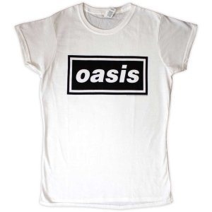 Oasis - Decca Logo Lady Wht T-Shirt ryhmässä ME SUOSITTELEMME / Uutuus Merch / Juni @ Bengans Skivbutik AB (5556047r)