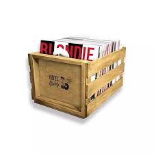 Vinyl Buddy  - Lp Wood Crate (Holds 50 Lps) ryhmässä Vinyylitarvikkeet @ Bengans Skivbutik AB (5556249)