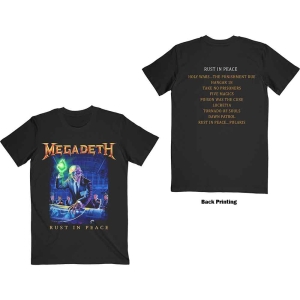 Megadeth - Rust In Peace Tracklist Uni Bl T-Shirt ryhmässä MERCHANDISE / T-paita / Hårdrock @ Bengans Skivbutik AB (5559989r)