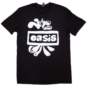 Oasis - Logo Splat Uni Bl T-Shirt ryhmässä MERCHANDISE / T-paita / Pop-Rock @ Bengans Skivbutik AB (5559990r)