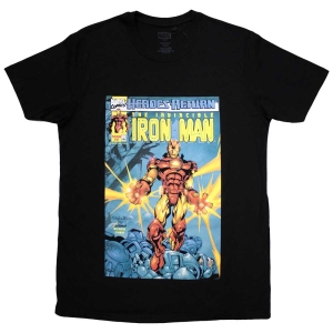 Marvel - Invincible Iron Man Cover Bl T-Shirt ryhmässä MERCHANDISE / T-paita / Film-Musikal @ Bengans Skivbutik AB (5562550r)