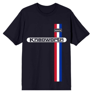 Oasis - Knebworth Vertical Stripe Navy T-Shirt ryhmässä MERCHANDISE / T-paita / Pop-Rock @ Bengans Skivbutik AB (5562794r)