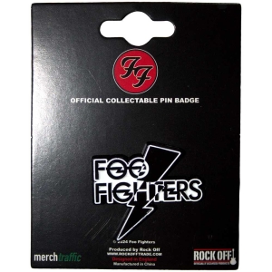 Foo Fighters - Flash Logo Pin Badge ryhmässä MERCHANDISE / Merch / Pop-Rock @ Bengans Skivbutik AB (5562880)