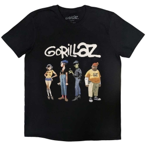 Gorillaz - Spray Logo Group Uni Bl T-Shirt ryhmässä MERCHANDISE / T-paita / Pop-Rock @ Bengans Skivbutik AB (5563404r)