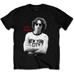 John Lennon - New York City B&W Uni Bl T-Shirt ryhmässä MERCHANDISE / T-paita / Pop-Rock @ Bengans Skivbutik AB (5563406r)