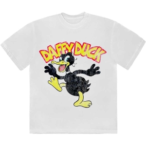 Looney Tunes - Daffy Duck Uni Wht T-Shirt ryhmässä MERCHANDISE / T-paita / Film-Musikal @ Bengans Skivbutik AB (5563408r)