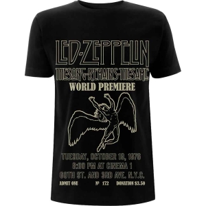 Led Zeppelin - Tsrts World Premiere Uni Bl T-Shirt ryhmässä MERCHANDISE / T-paita / Pop-Rock @ Bengans Skivbutik AB (5563411r)