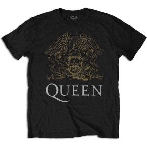 Queen - Crest Uni Bl T-Shirt ryhmässä MERCHANDISE / T-paita / Pop-Rock @ Bengans Skivbutik AB (5563417r)