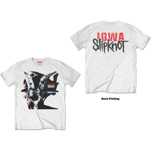 Slipknot - Iowa Goat Shadow Uni Wht T-Shirt ryhmässä MERCHANDISE / T-paita / Hårdrock @ Bengans Skivbutik AB (5563421r)