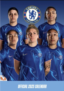 Chelsea Fc Womens - 2025 A3 Calendar ryhmässä ME SUOSITTELEMME / Perjantain julkaisut / Perjantai 1 marraskuuta 2024 @ Bengans Skivbutik AB (5563795)