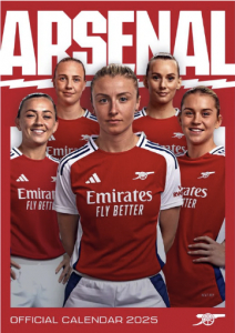 Arsenal Fc Womens  - 2025 A3 Calendar ryhmässä ME SUOSITTELEMME / Perjantain julkaisut / Perjantai 1 marraskuuta 2024 @ Bengans Skivbutik AB (5563798)