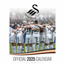 Swansea City Fc  - 2025 A3 Calendar ryhmässä MERCH / Kalenterit 2025 / Calendars League @ Bengans Skivbutik AB (5563818)