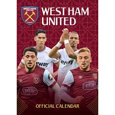 West Ham United Fc - 2025 A3 Calendar ryhmässä MERCH / Kalenterit 2025 / Calendars League @ Bengans Skivbutik AB (5563819)