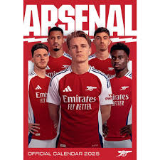 Arsenal Fc - 2025 A3 Calendar ryhmässä MERCH / Kalenterit 2025 / Calendars League @ Bengans Skivbutik AB (5563821)