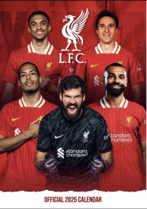 Liverpool Fc - 2025 A3 Calendar ryhmässä MERCH / Kalenterit 2025 / Calendars League @ Bengans Skivbutik AB (5563823)