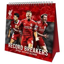 Liverpool Fc  - 2025 Desk Easel Calendar ryhmässä MERCH / Kalenterit 2025 / Calendars League @ Bengans Skivbutik AB (5563846)