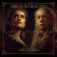 House Of The Dragon  - 2025 Square Calendar ryhmässä ME SUOSITTELEMME / Perjantain julkaisut / Fredag den 13:e september 2024 @ Bengans Skivbutik AB (5563872)