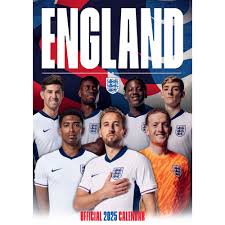 England Men's Football - 2025 A3 Calendar ryhmässä MERCH / Kalenterit 2025 / Calendars League @ Bengans Skivbutik AB (5563884)