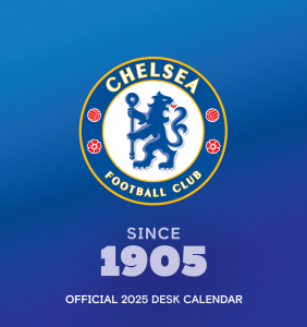 Chelsea Fc  - 2025 Desk Easel Calendar ryhmässä MERCH / Kalenterit 2025 / Calendars League @ Bengans Skivbutik AB (5563907)