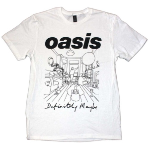 Oasis - Definitely Maybe Line Draw.. Wht T-Shirt ryhmässä MERCHANDISE / T-paita / Pop-Rock @ Bengans Skivbutik AB (5564217r)