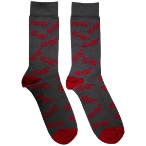 Ac/Dc - Logo Pattern Uni Char Socks (Eu 39-45) ryhmässä MERCH / Minsishops-merch / Ac/Dc @ Bengans Skivbutik AB (5564490)