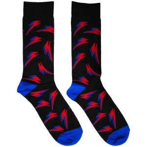 David Bowie - Flash Pattern Uni Bl Socks (Eu 39-45) ryhmässä MERCHANDISE / Merch / Pop-Rock @ Bengans Skivbutik AB (5564491)