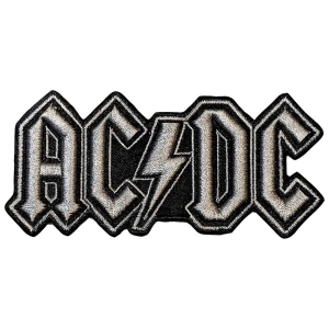 Ac/Dc - Silver Logo Woven Patch ryhmässä MERCHANDISE / Merch / Hårdrock @ Bengans Skivbutik AB (5565558)