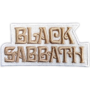 Black Sabbath - Text Logo Woven Patch ryhmässä MERCHANDISE / Merch / Hårdrock @ Bengans Skivbutik AB (5565562)