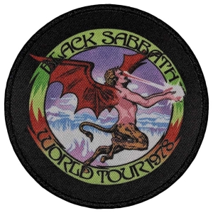 Black Sabbath - World Tour 1978 Printed Patch ryhmässä MERCHANDISE / Merch / Hårdrock @ Bengans Skivbutik AB (5565563)