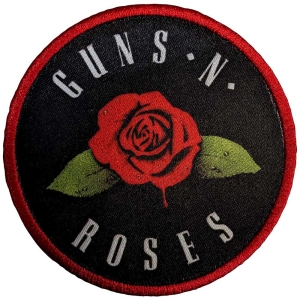 Guns N Roses - Rose Printed Patch ryhmässä MERCHANDISE / Merch / Hårdrock @ Bengans Skivbutik AB (5565581)