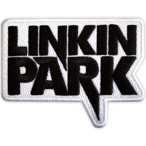 Linkin Park - Black Logo Wht Woven Patch ryhmässä MERCHANDISE / Kangasmerkki / Heavy Metal @ Bengans Skivbutik AB (5565588)
