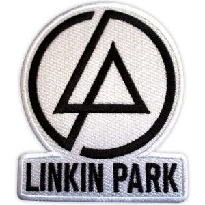 Linkin Park - Concentric Text Logo Wht Woven Patch ryhmässä MERCHANDISE / Merch / Hårdrock @ Bengans Skivbutik AB (5565591)