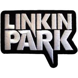 Linkin Park - White Logo Bl Woven Patch ryhmässä MERCHANDISE / Merch / Hårdrock @ Bengans Skivbutik AB (5565597)