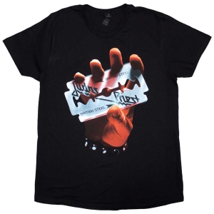 Judas Priest - British Steel Lady Bl T-Shirt ryhmässä MERCHANDISE / T-paita / Hårdrock @ Bengans Skivbutik AB (5566145r)