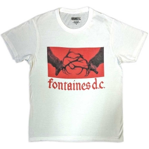 Fontaines D.C. - Clashing Stags Uni Wht T-Shirt ryhmässä MERCHANDISE / T-paita / Pop-Rock @ Bengans Skivbutik AB (5566333r)