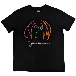 John Lennon - Self Portrait Full Colour Uni Bl T-Shirt ryhmässä MERCHANDISE / T-paita / Pop-Rock @ Bengans Skivbutik AB (5566712r)