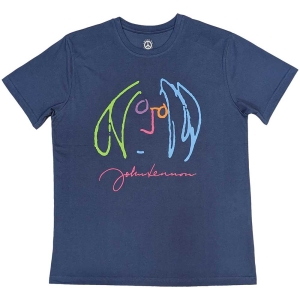 John Lennon - Self Portrait Full Colour Denim T-Shirt ryhmässä MERCHANDISE / T-paita / Pop-Rock @ Bengans Skivbutik AB (5566713r)