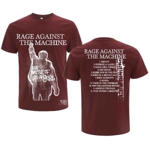 Rage Against The Machine - Bola Album Cover Maroon T-Shirt ryhmässä MERCHANDISE / T-paita / Hårdrock @ Bengans Skivbutik AB (5566719r)