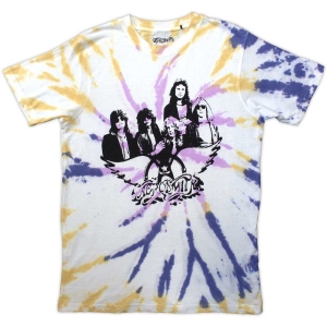 Aerosmith - Photo Wings Natrl Dip-Dye T-Shirt ryhmässä MERCHANDISE / T-paita / Hårdrock @ Bengans Skivbutik AB (5566993r)