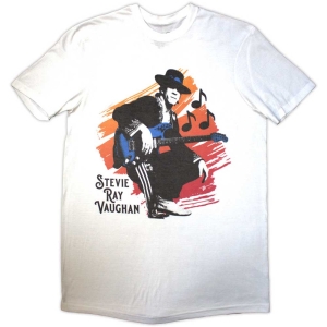 Stevie Ray Vaughan - Stevie Uni Wht T-Shirt ryhmässä MERCHANDISE / T-paita / Blues @ Bengans Skivbutik AB (5567011r)