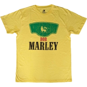 Bob Marley - Vintage Green Label Uni Yell T-Shirt ryhmässä MERCHANDISE / T-paita / Reggae @ Bengans Skivbutik AB (5567275r)