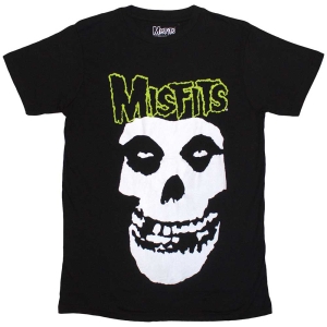 Misfits - Skull & Logo Uni Bl T-Shirt ryhmässä MERCHANDISE / T-paita / Punk @ Bengans Skivbutik AB (5567286r)