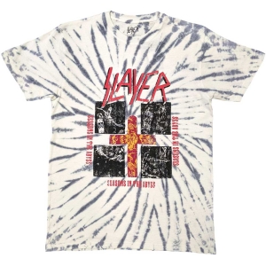 Slayer - Quad Seasons Uni Wht Dip-Dye T-Shirt ryhmässä MERCHANDISE / T-paita / Hårdrock @ Bengans Skivbutik AB (5567291r)