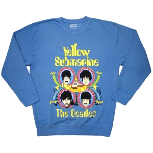 Beatles - Ysm Heads In Circles Blue Sweatshirt ryhmässä MERCHANDISE / T-paita / Pop-Rock @ Bengans Skivbutik AB (5567296r)