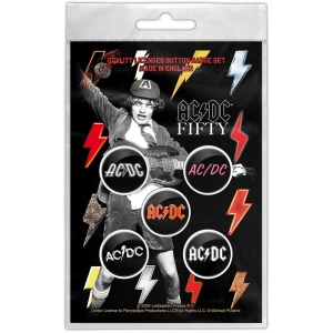 Ac/Dc - Bolt Array Button Badge Pack ryhmässä MERCHANDISE / Merch / Hårdrock @ Bengans Skivbutik AB (5569036)