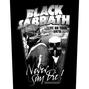 Black Sabbath - Never Say Die Back Patch ryhmässä MERCHANDISE / Merch / Hårdrock @ Bengans Skivbutik AB (5569042)