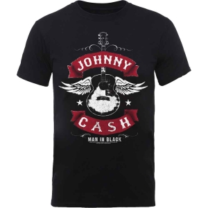 Johnny Cash - Winged Guitar Uni Bl T-Shirt ryhmässä MERCHANDISE / T-paita / Country @ Bengans Skivbutik AB (5574716)