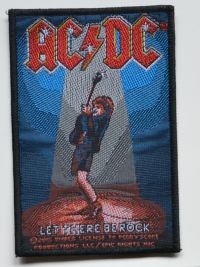 Ac/Dc - Patch Let There Be Rock (10 X 6,8 C ryhmässä MERCHANDISE / Accessoarer / Hårdrock @ Bengans Skivbutik AB (5577282)