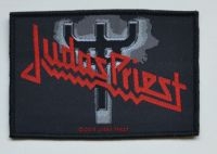 Judas Priest - Patch Logo Fork (10,3 X 7,3 Cm) ryhmässä MERCHANDISE / Accessoarer / Hårdrock @ Bengans Skivbutik AB (5577303)