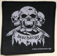 Discharge - Patch 3 Skulls (10,5 X 10,5 Cm) ryhmässä MERCHANDISE / Accessoarer / Pop-Rock @ Bengans Skivbutik AB (5577332)